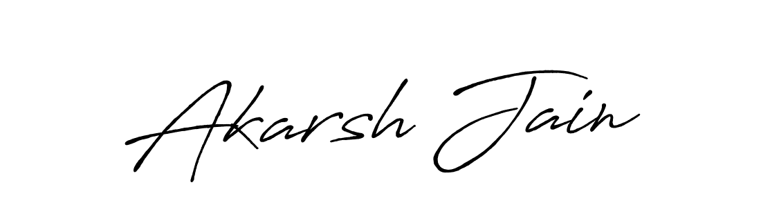 Make a beautiful signature design for name Akarsh Jain. With this signature (Antro_Vectra_Bolder) style, you can create a handwritten signature for free. Akarsh Jain signature style 7 images and pictures png
