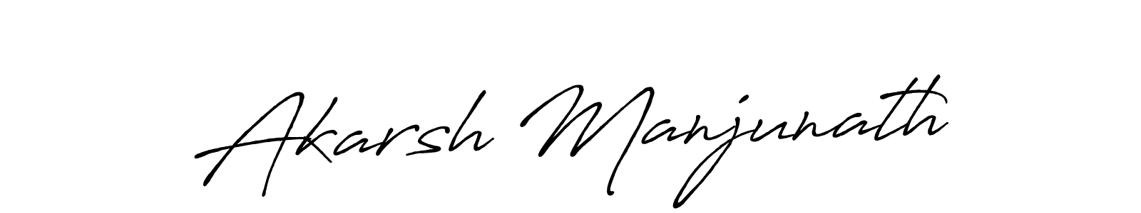 Antro_Vectra_Bolder is a professional signature style that is perfect for those who want to add a touch of class to their signature. It is also a great choice for those who want to make their signature more unique. Get Akarsh Manjunath name to fancy signature for free. Akarsh Manjunath signature style 7 images and pictures png