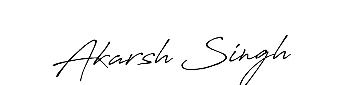 How to make Akarsh Singh name signature. Use Antro_Vectra_Bolder style for creating short signs online. This is the latest handwritten sign. Akarsh Singh signature style 7 images and pictures png