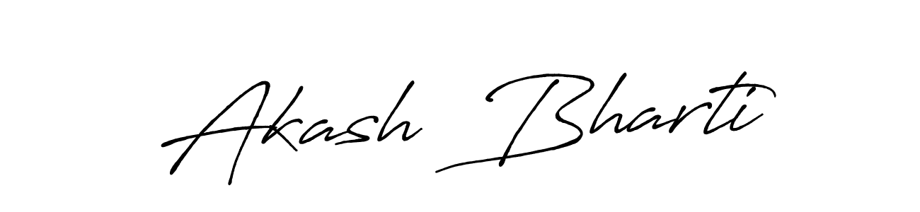 It looks lik you need a new signature style for name Akash  Bharti. Design unique handwritten (Antro_Vectra_Bolder) signature with our free signature maker in just a few clicks. Akash  Bharti signature style 7 images and pictures png