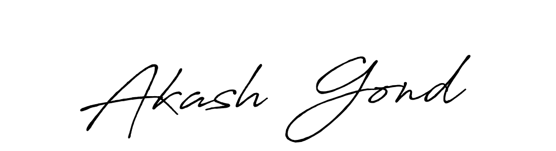 How to make Akash  Gond signature? Antro_Vectra_Bolder is a professional autograph style. Create handwritten signature for Akash  Gond name. Akash  Gond signature style 7 images and pictures png