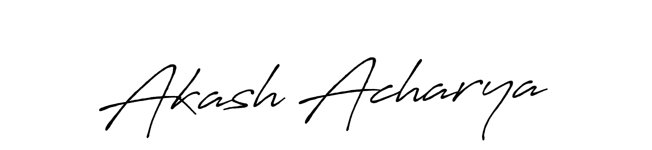 How to make Akash Acharya signature? Antro_Vectra_Bolder is a professional autograph style. Create handwritten signature for Akash Acharya name. Akash Acharya signature style 7 images and pictures png