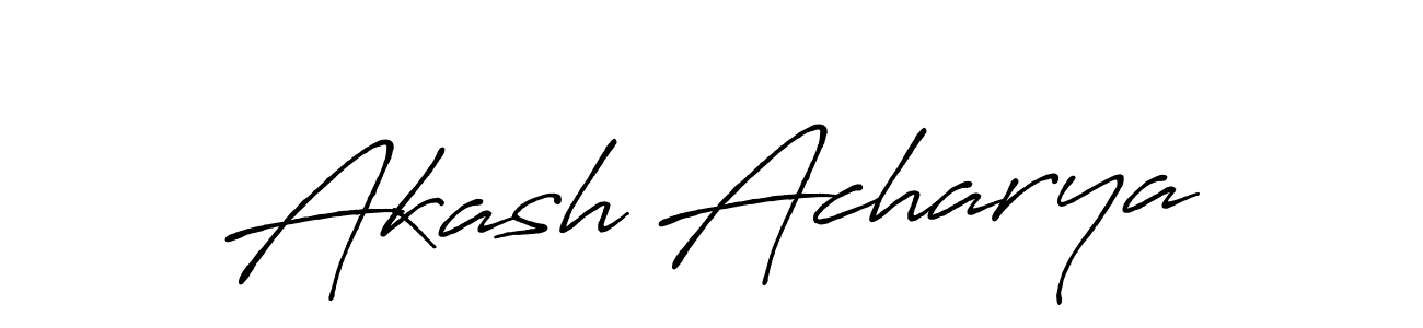 How to make Akash Acharya signature? Antro_Vectra_Bolder is a professional autograph style. Create handwritten signature for Akash Acharya name. Akash Acharya signature style 7 images and pictures png