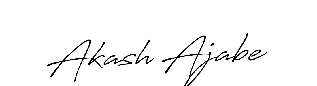 Use a signature maker to create a handwritten signature online. With this signature software, you can design (Antro_Vectra_Bolder) your own signature for name Akash Ajabe. Akash Ajabe signature style 7 images and pictures png