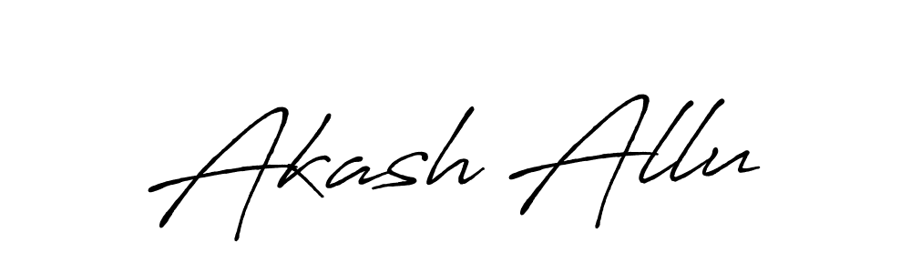 It looks lik you need a new signature style for name Akash Allu. Design unique handwritten (Antro_Vectra_Bolder) signature with our free signature maker in just a few clicks. Akash Allu signature style 7 images and pictures png