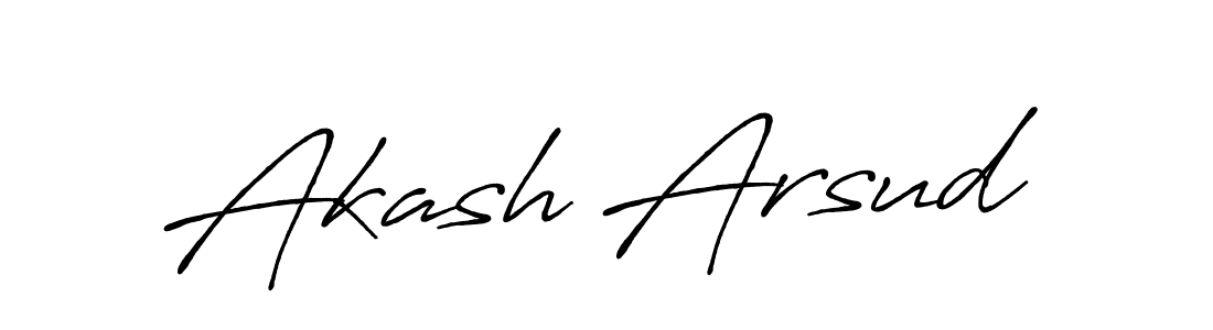 Use a signature maker to create a handwritten signature online. With this signature software, you can design (Antro_Vectra_Bolder) your own signature for name Akash Arsud. Akash Arsud signature style 7 images and pictures png