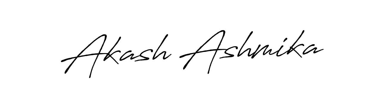 Also we have Akash Ashmika name is the best signature style. Create professional handwritten signature collection using Antro_Vectra_Bolder autograph style. Akash Ashmika signature style 7 images and pictures png