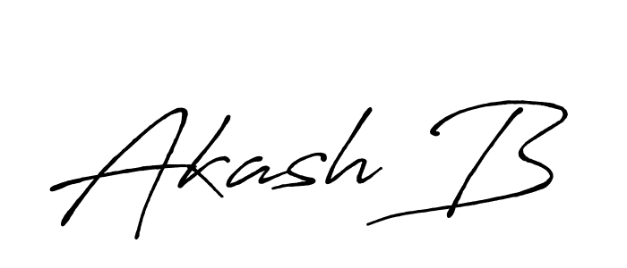 Akash B stylish signature style. Best Handwritten Sign (Antro_Vectra_Bolder) for my name. Handwritten Signature Collection Ideas for my name Akash B. Akash B signature style 7 images and pictures png