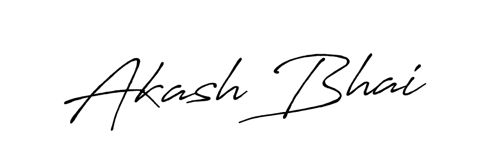 How to make Akash Bhai name signature. Use Antro_Vectra_Bolder style for creating short signs online. This is the latest handwritten sign. Akash Bhai signature style 7 images and pictures png