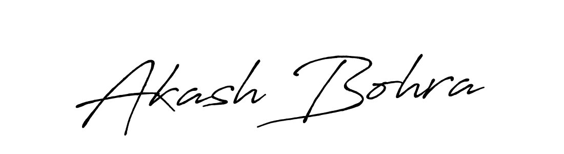 Akash Bohra stylish signature style. Best Handwritten Sign (Antro_Vectra_Bolder) for my name. Handwritten Signature Collection Ideas for my name Akash Bohra. Akash Bohra signature style 7 images and pictures png