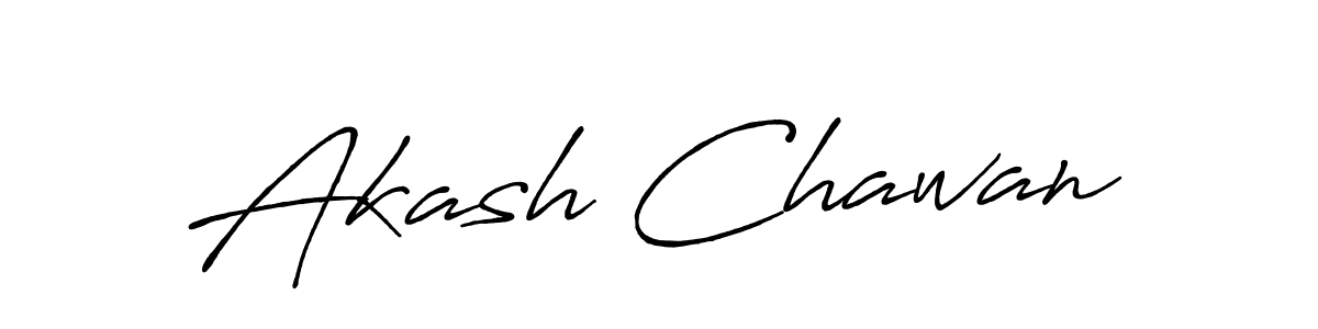 Design your own signature with our free online signature maker. With this signature software, you can create a handwritten (Antro_Vectra_Bolder) signature for name Akash Chawan. Akash Chawan signature style 7 images and pictures png