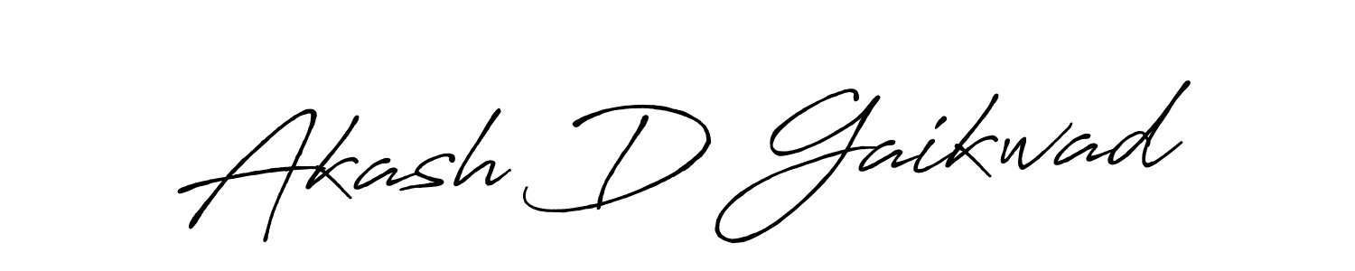 Make a beautiful signature design for name Akash D Gaikwad. With this signature (Antro_Vectra_Bolder) style, you can create a handwritten signature for free. Akash D Gaikwad signature style 7 images and pictures png