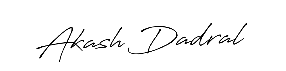 You can use this online signature creator to create a handwritten signature for the name Akash Dadral. This is the best online autograph maker. Akash Dadral signature style 7 images and pictures png