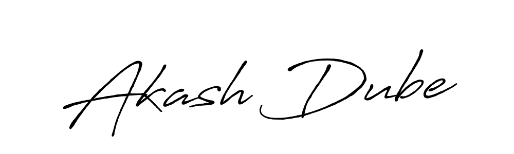 Create a beautiful signature design for name Akash Dube. With this signature (Antro_Vectra_Bolder) fonts, you can make a handwritten signature for free. Akash Dube signature style 7 images and pictures png