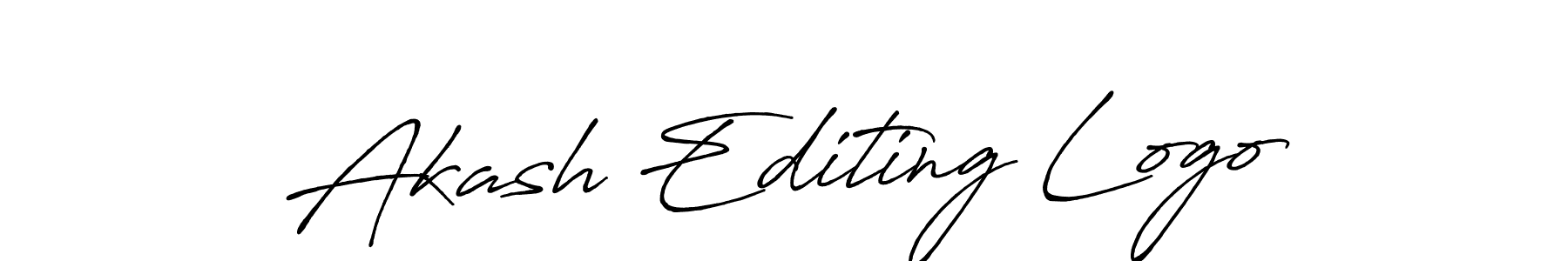 Akash Editing Logo stylish signature style. Best Handwritten Sign (Antro_Vectra_Bolder) for my name. Handwritten Signature Collection Ideas for my name Akash Editing Logo. Akash Editing Logo signature style 7 images and pictures png