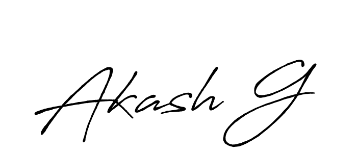 The best way (Antro_Vectra_Bolder) to make a short signature is to pick only two or three words in your name. The name Akash G include a total of six letters. For converting this name. Akash G signature style 7 images and pictures png