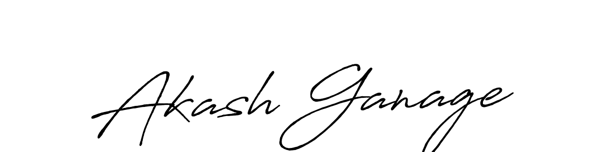 Akash Ganage stylish signature style. Best Handwritten Sign (Antro_Vectra_Bolder) for my name. Handwritten Signature Collection Ideas for my name Akash Ganage. Akash Ganage signature style 7 images and pictures png