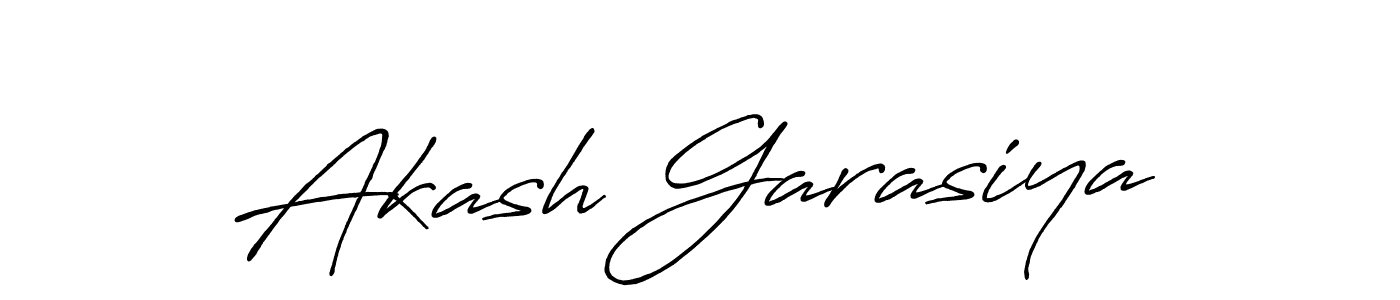 Use a signature maker to create a handwritten signature online. With this signature software, you can design (Antro_Vectra_Bolder) your own signature for name Akash Garasiya. Akash Garasiya signature style 7 images and pictures png