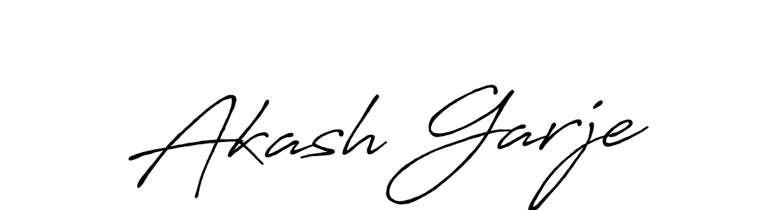 Also we have Akash Garje name is the best signature style. Create professional handwritten signature collection using Antro_Vectra_Bolder autograph style. Akash Garje signature style 7 images and pictures png