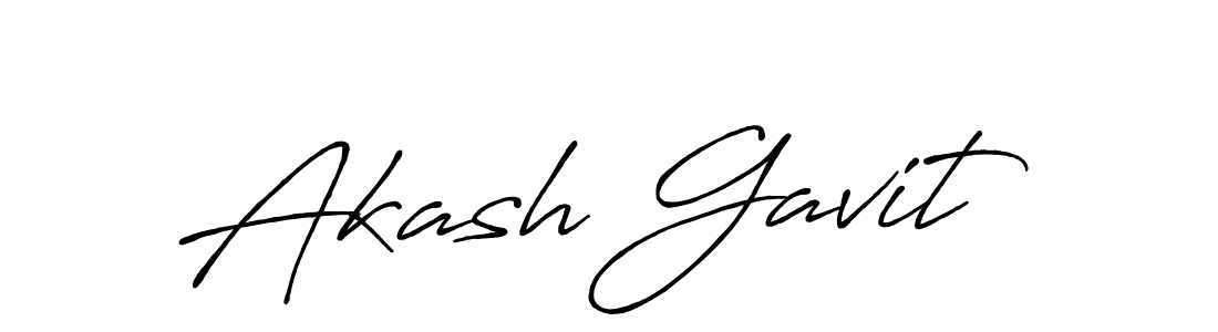How to make Akash Gavit name signature. Use Antro_Vectra_Bolder style for creating short signs online. This is the latest handwritten sign. Akash Gavit signature style 7 images and pictures png