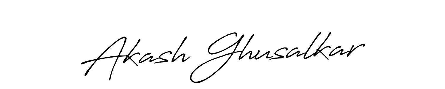 How to make Akash Ghusalkar name signature. Use Antro_Vectra_Bolder style for creating short signs online. This is the latest handwritten sign. Akash Ghusalkar signature style 7 images and pictures png