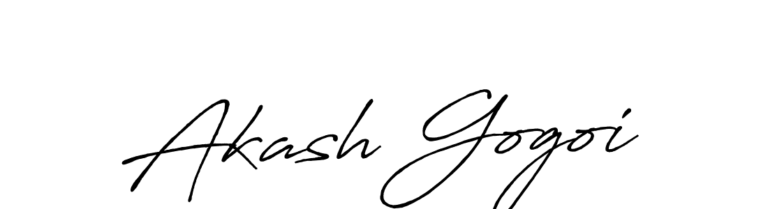 Make a beautiful signature design for name Akash Gogoi. With this signature (Antro_Vectra_Bolder) style, you can create a handwritten signature for free. Akash Gogoi signature style 7 images and pictures png