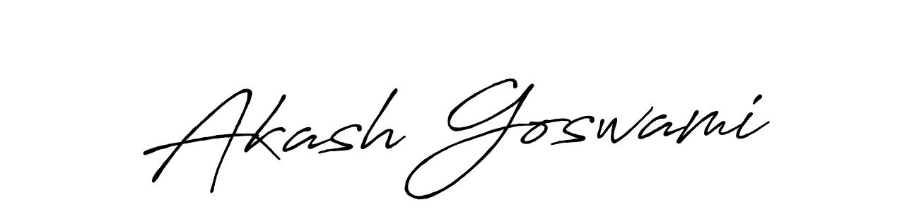 Also we have Akash Goswami name is the best signature style. Create professional handwritten signature collection using Antro_Vectra_Bolder autograph style. Akash Goswami signature style 7 images and pictures png