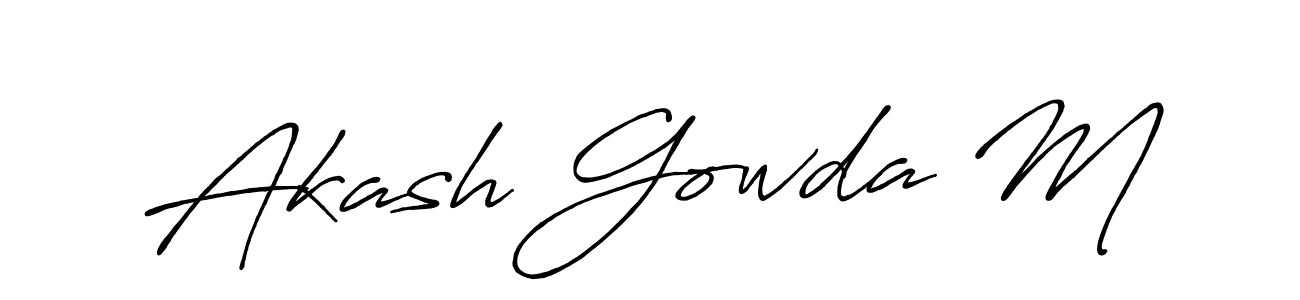 Make a beautiful signature design for name Akash Gowda M. Use this online signature maker to create a handwritten signature for free. Akash Gowda M signature style 7 images and pictures png