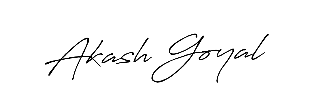 Use a signature maker to create a handwritten signature online. With this signature software, you can design (Antro_Vectra_Bolder) your own signature for name Akash Goyal. Akash Goyal signature style 7 images and pictures png