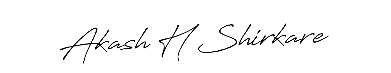 Design your own signature with our free online signature maker. With this signature software, you can create a handwritten (Antro_Vectra_Bolder) signature for name Akash H Shirkare. Akash H Shirkare signature style 7 images and pictures png