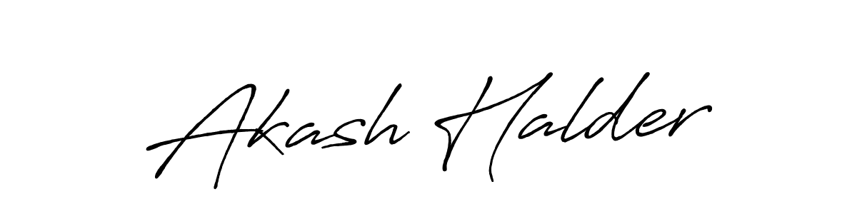 Make a beautiful signature design for name Akash Halder. With this signature (Antro_Vectra_Bolder) style, you can create a handwritten signature for free. Akash Halder signature style 7 images and pictures png