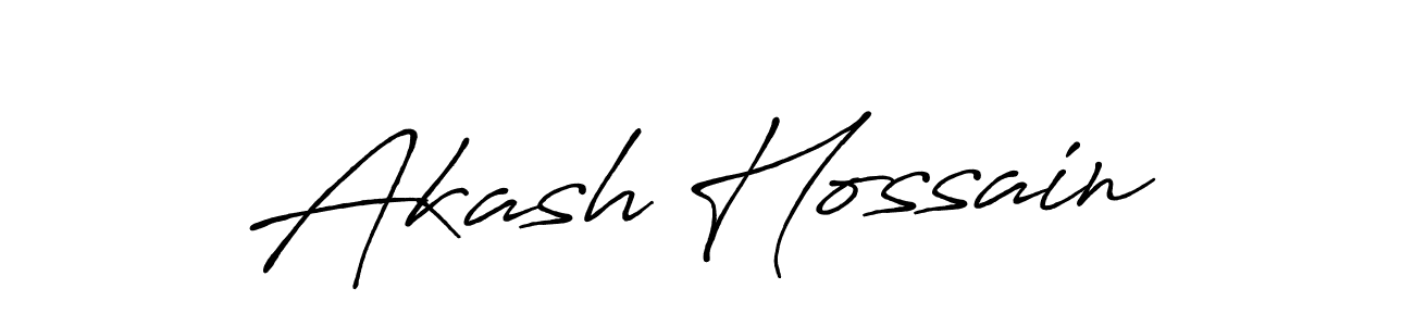 How to make Akash Hossain name signature. Use Antro_Vectra_Bolder style for creating short signs online. This is the latest handwritten sign. Akash Hossain signature style 7 images and pictures png
