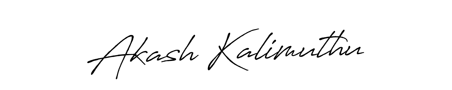 Create a beautiful signature design for name Akash Kalimuthu. With this signature (Antro_Vectra_Bolder) fonts, you can make a handwritten signature for free. Akash Kalimuthu signature style 7 images and pictures png