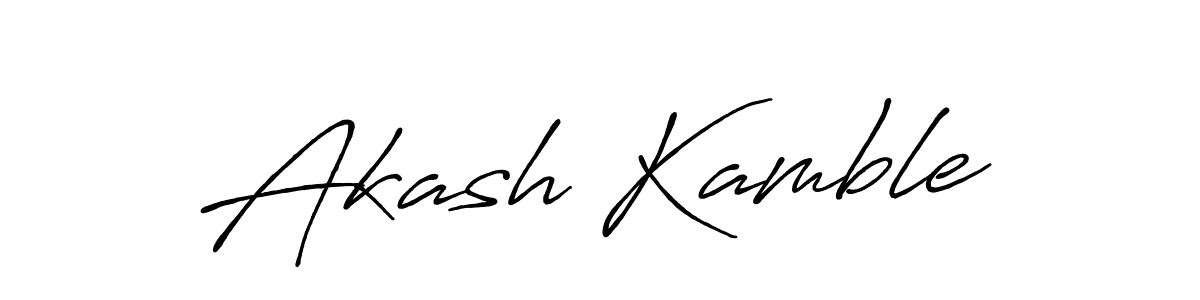 Use a signature maker to create a handwritten signature online. With this signature software, you can design (Antro_Vectra_Bolder) your own signature for name Akash Kamble. Akash Kamble signature style 7 images and pictures png