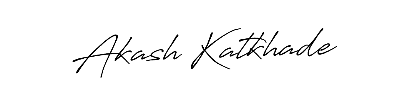 Use a signature maker to create a handwritten signature online. With this signature software, you can design (Antro_Vectra_Bolder) your own signature for name Akash Katkhade. Akash Katkhade signature style 7 images and pictures png