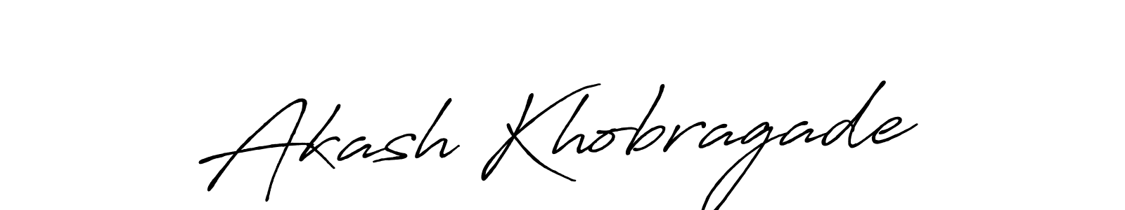 Design your own signature with our free online signature maker. With this signature software, you can create a handwritten (Antro_Vectra_Bolder) signature for name Akash Khobragade. Akash Khobragade signature style 7 images and pictures png