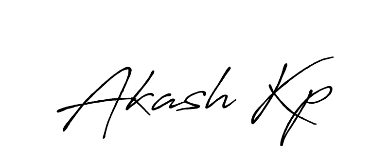 It looks lik you need a new signature style for name Akash Kp. Design unique handwritten (Antro_Vectra_Bolder) signature with our free signature maker in just a few clicks. Akash Kp signature style 7 images and pictures png