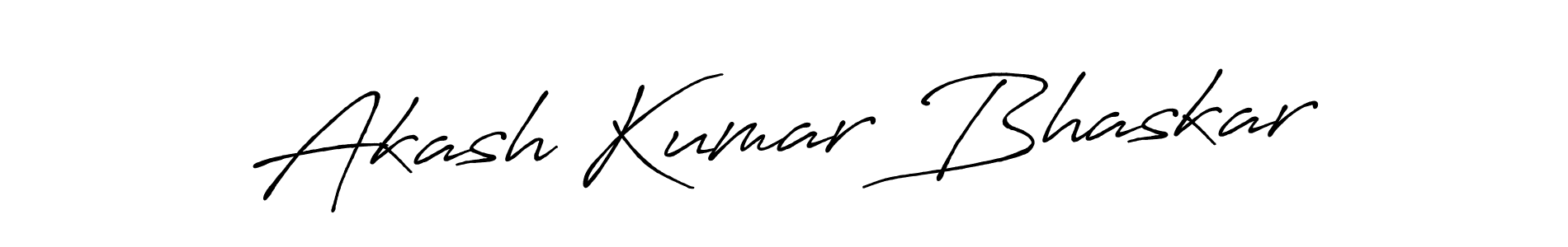 Make a beautiful signature design for name Akash Kumar Bhaskar. With this signature (Antro_Vectra_Bolder) style, you can create a handwritten signature for free. Akash Kumar Bhaskar signature style 7 images and pictures png