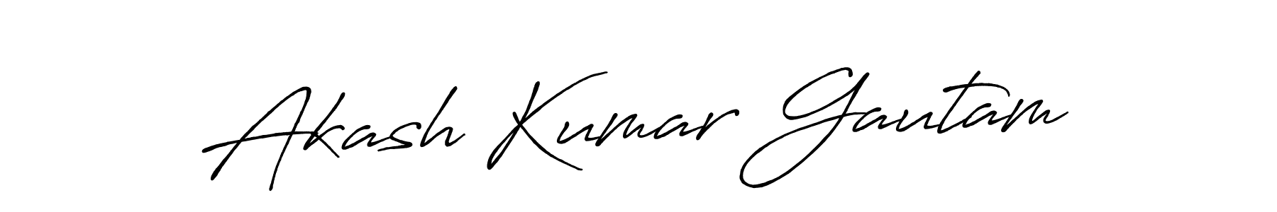 Also You can easily find your signature by using the search form. We will create Akash Kumar Gautam name handwritten signature images for you free of cost using Antro_Vectra_Bolder sign style. Akash Kumar Gautam signature style 7 images and pictures png