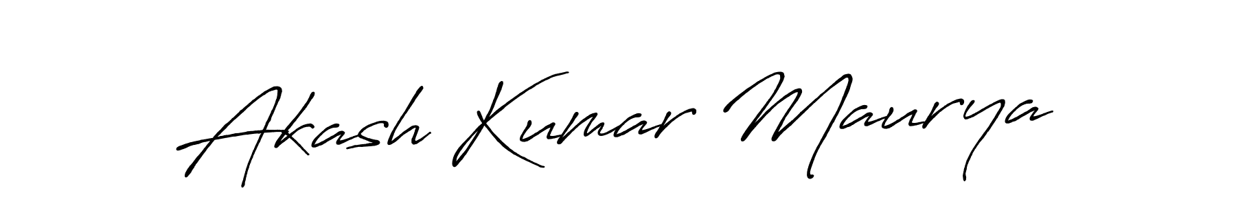 Make a beautiful signature design for name Akash Kumar Maurya. With this signature (Antro_Vectra_Bolder) style, you can create a handwritten signature for free. Akash Kumar Maurya signature style 7 images and pictures png