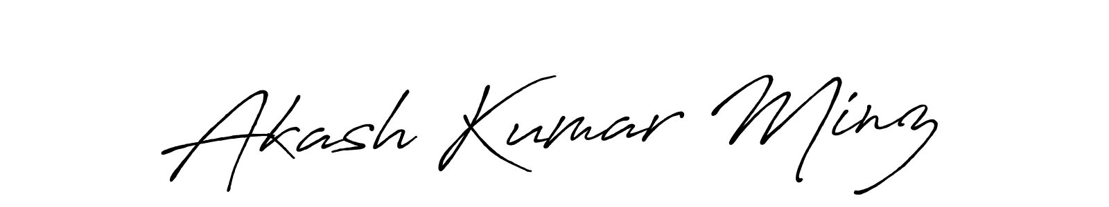 Antro_Vectra_Bolder is a professional signature style that is perfect for those who want to add a touch of class to their signature. It is also a great choice for those who want to make their signature more unique. Get Akash Kumar Minz name to fancy signature for free. Akash Kumar Minz signature style 7 images and pictures png