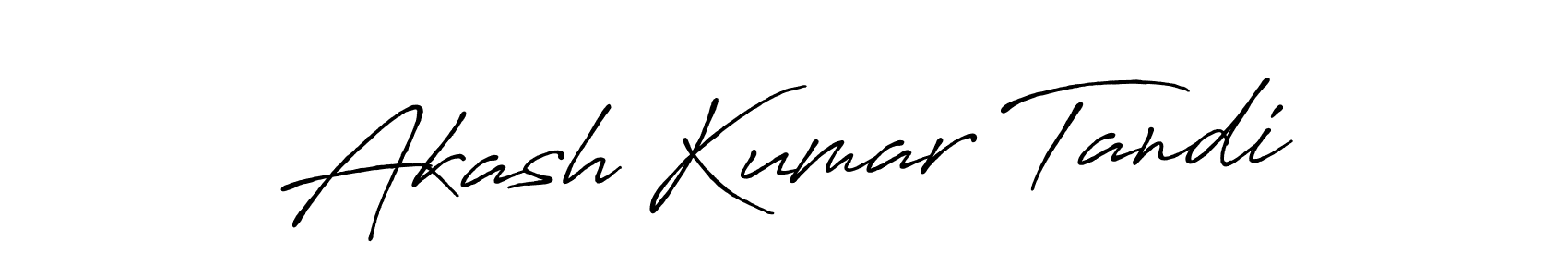 Create a beautiful signature design for name Akash Kumar Tandi. With this signature (Antro_Vectra_Bolder) fonts, you can make a handwritten signature for free. Akash Kumar Tandi signature style 7 images and pictures png