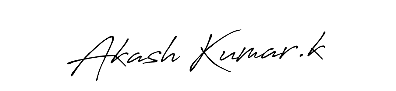 Design your own signature with our free online signature maker. With this signature software, you can create a handwritten (Antro_Vectra_Bolder) signature for name Akash Kumar.k. Akash Kumar.k signature style 7 images and pictures png