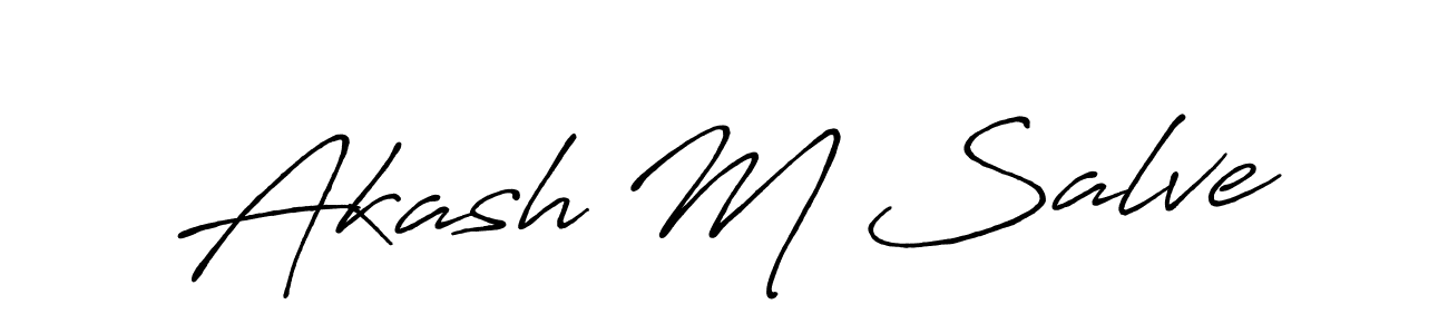 Create a beautiful signature design for name Akash M Salve. With this signature (Antro_Vectra_Bolder) fonts, you can make a handwritten signature for free. Akash M Salve signature style 7 images and pictures png
