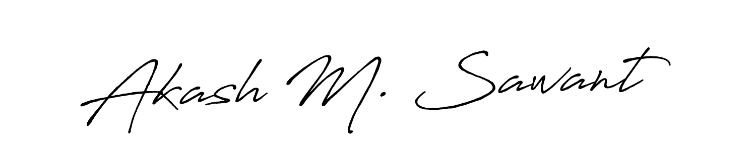 Also You can easily find your signature by using the search form. We will create Akash M. Sawant name handwritten signature images for you free of cost using Antro_Vectra_Bolder sign style. Akash M. Sawant signature style 7 images and pictures png