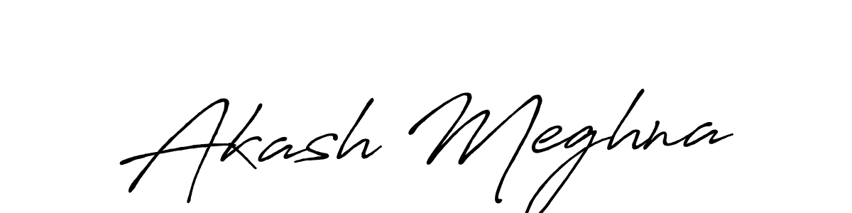 Create a beautiful signature design for name Akash Meghna. With this signature (Antro_Vectra_Bolder) fonts, you can make a handwritten signature for free. Akash Meghna signature style 7 images and pictures png