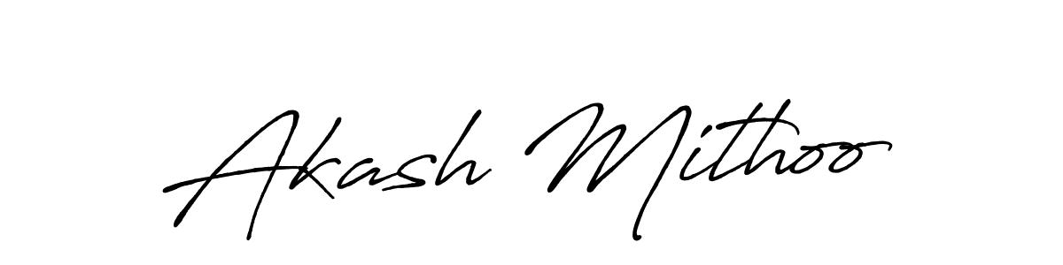 Create a beautiful signature design for name Akash Mithoo. With this signature (Antro_Vectra_Bolder) fonts, you can make a handwritten signature for free. Akash Mithoo signature style 7 images and pictures png