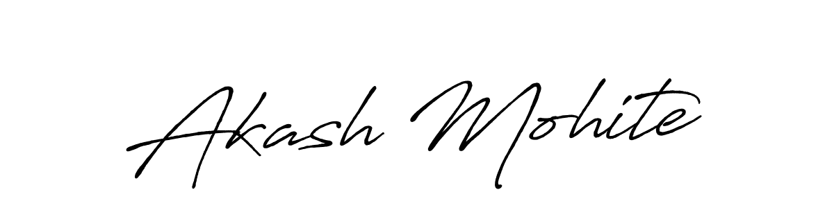 Make a beautiful signature design for name Akash Mohite. With this signature (Antro_Vectra_Bolder) style, you can create a handwritten signature for free. Akash Mohite signature style 7 images and pictures png
