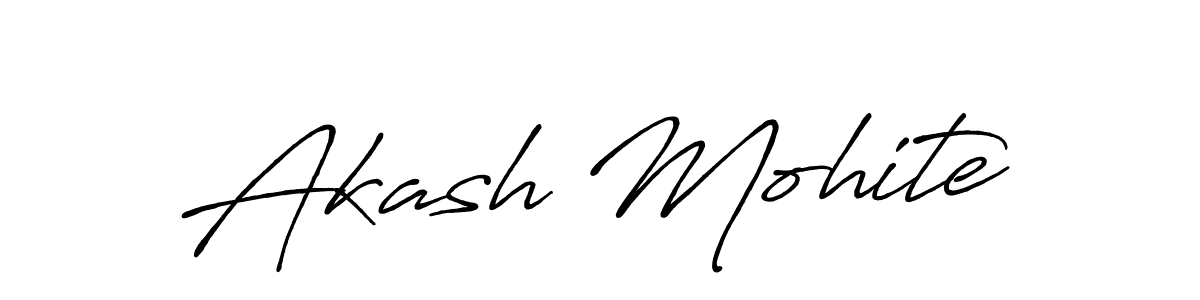 if you are searching for the best signature style for your name Akash Mohite. so please give up your signature search. here we have designed multiple signature styles  using Antro_Vectra_Bolder. Akash Mohite signature style 7 images and pictures png