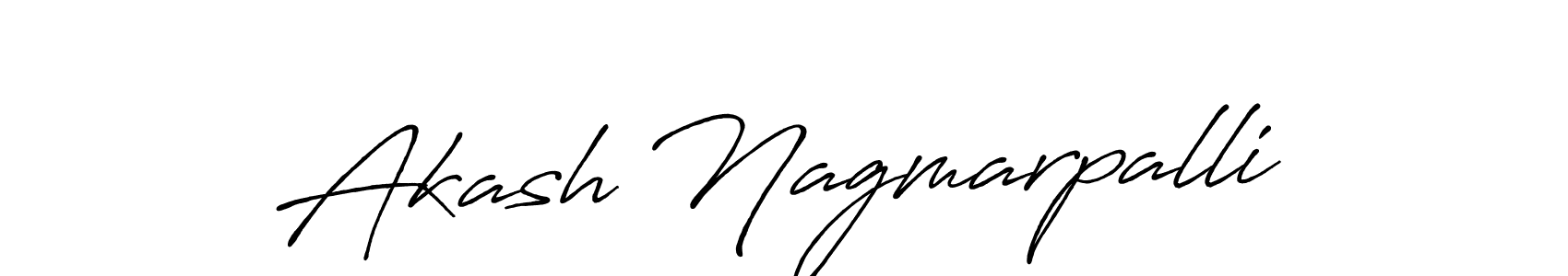 How to make Akash Nagmarpalli name signature. Use Antro_Vectra_Bolder style for creating short signs online. This is the latest handwritten sign. Akash Nagmarpalli signature style 7 images and pictures png